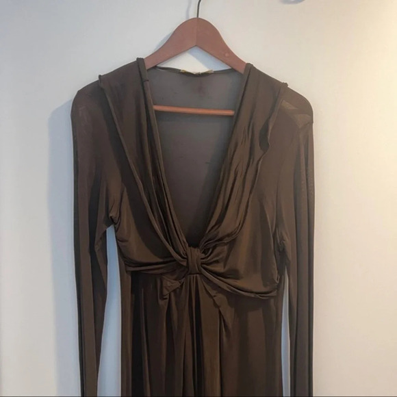 Dress mesh (no transparent) brown L elastan Biscotte - Picture 6 of 6